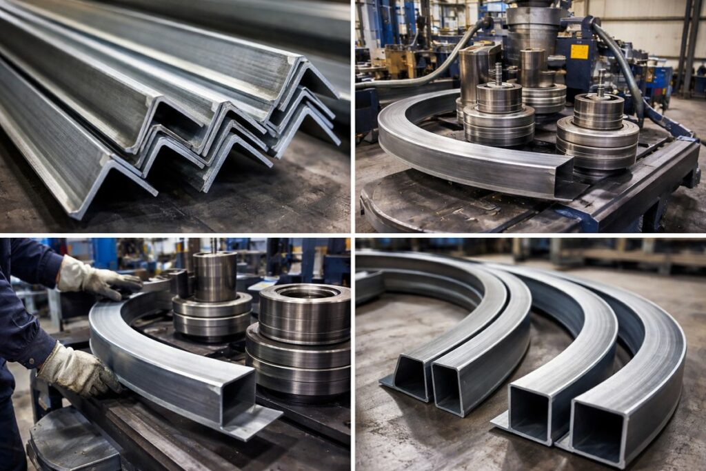 Steel profile bending